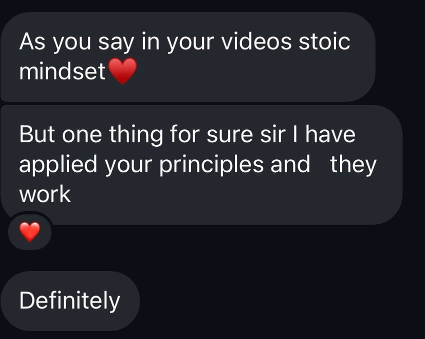 Anonymized Instagram conversation endorsing principles behind the Vault
