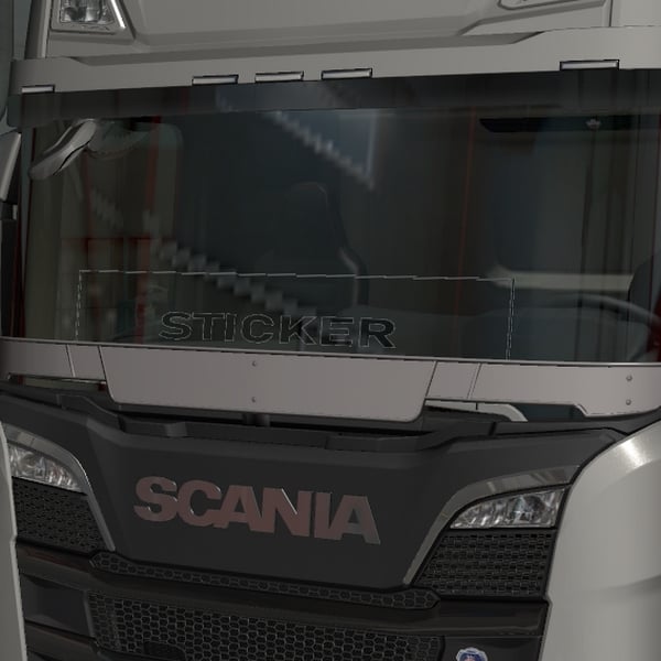 [stoneguard tuning part] Scania NG Paintable stoneguard, window sticker by WC007 D3SIGN