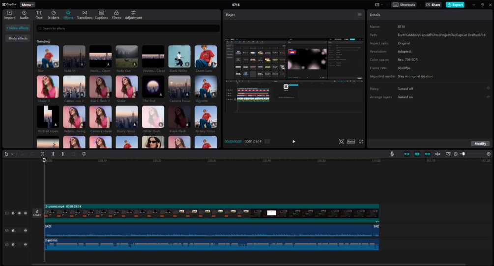 CapCut Pro PC best version (with no watermark)