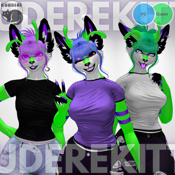 Luma, Alien Wolf Girl Furry Avatar[PC/QUEST][VRCFT][VRCHAT AVATAR]