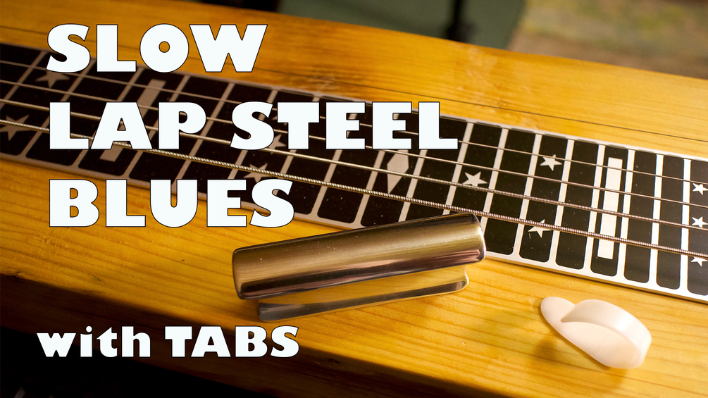 Slow Open D Blues on Lap Steel Guitar TABS / SHEET MUSIC