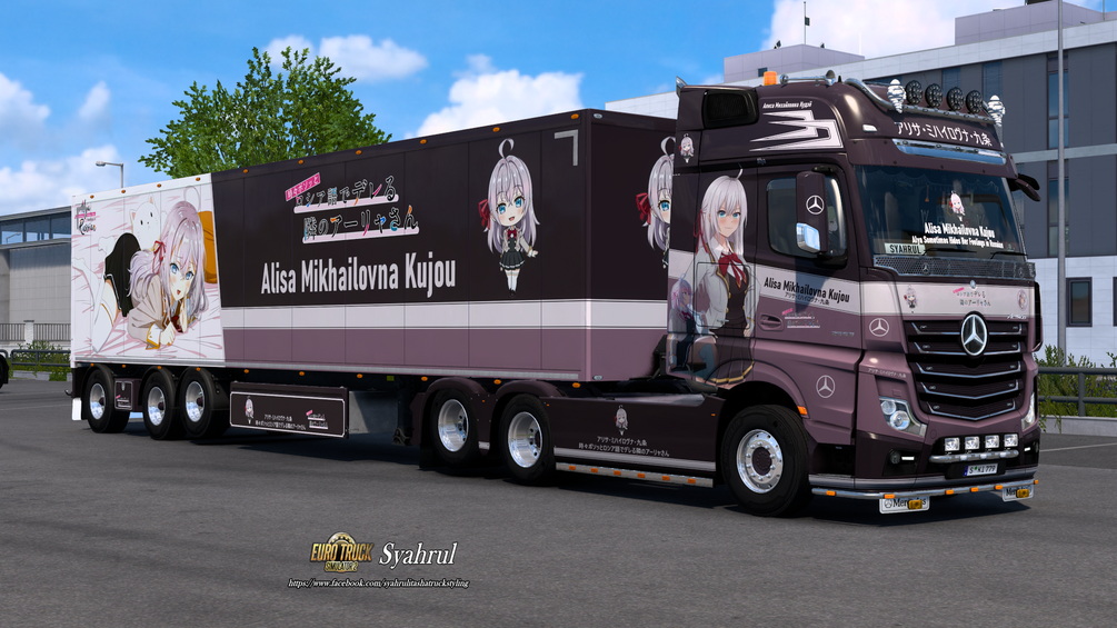 [ETS2] Alisa Mikhailovna Kujou | Tokidoki Bosotto Russia|go de Dereru Tonari no Alya|san [Combo Skin] by Syahrul Itasha Truckstyling 痛トラック