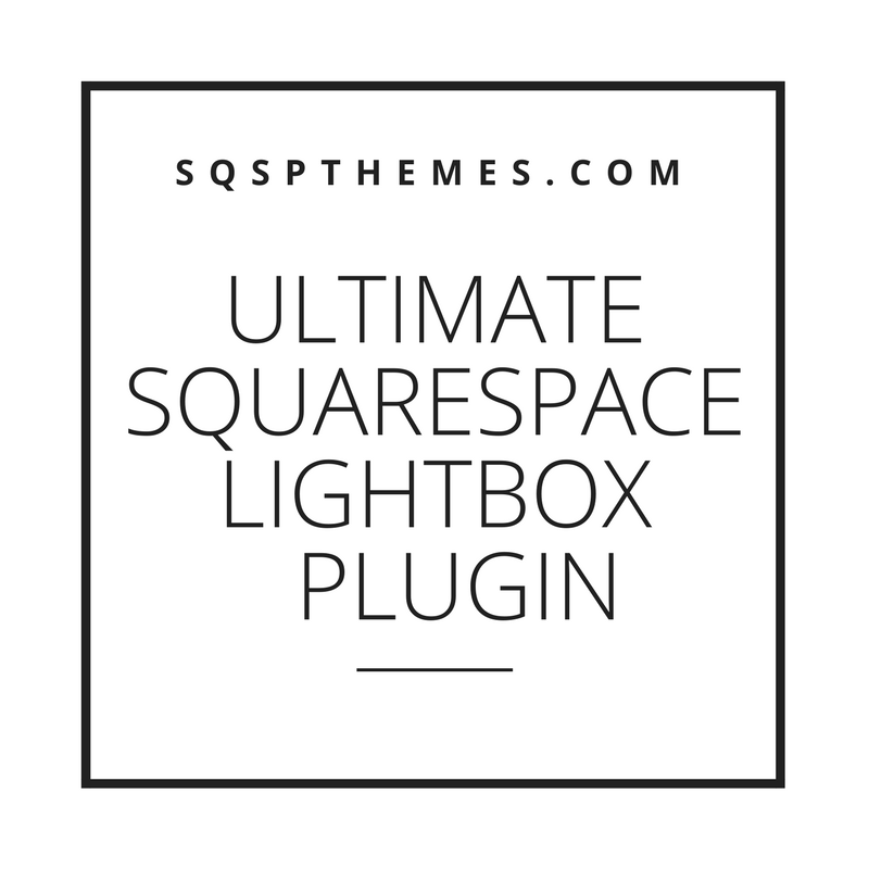 Squarespace Lightbox Plugin