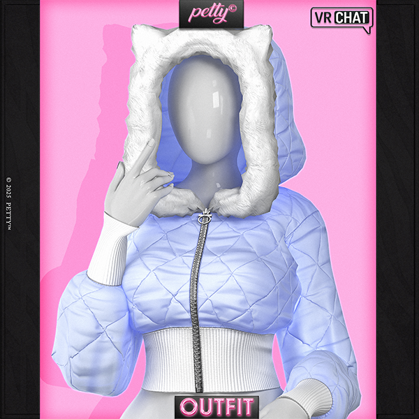 120꒰ა 🎀 ໒꒱ FLOOFY JACKET | VRCHAT VTUBE 3D GAME ASSET BY PETTY by PETTY STORE©