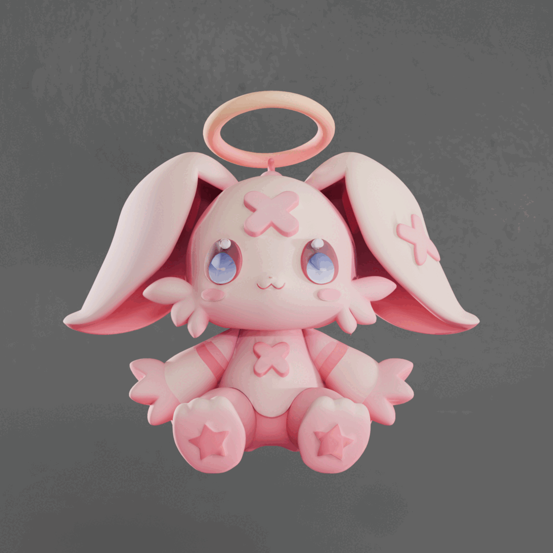 Angel Bunny Plushie | Avatar Decoration Asset [Commercial Use] Discord FREE