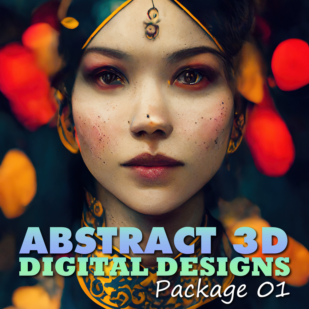 Abstract 3D Digital designs Package o1