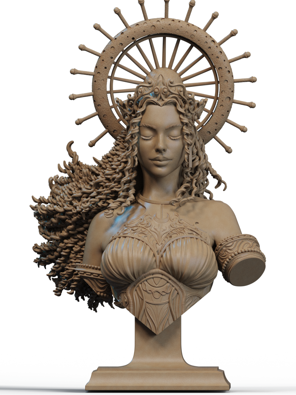 Bust Nyx (Godess of the Night) 3D Print