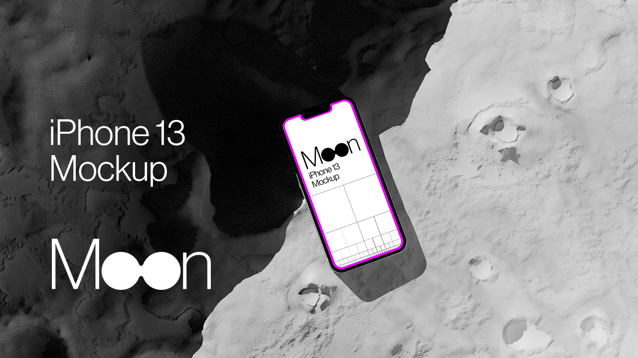 iPhone 13 Moon Mockup PM03