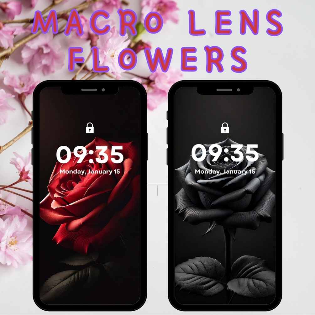Macro lens flowers iPhone Wallpaper bundle