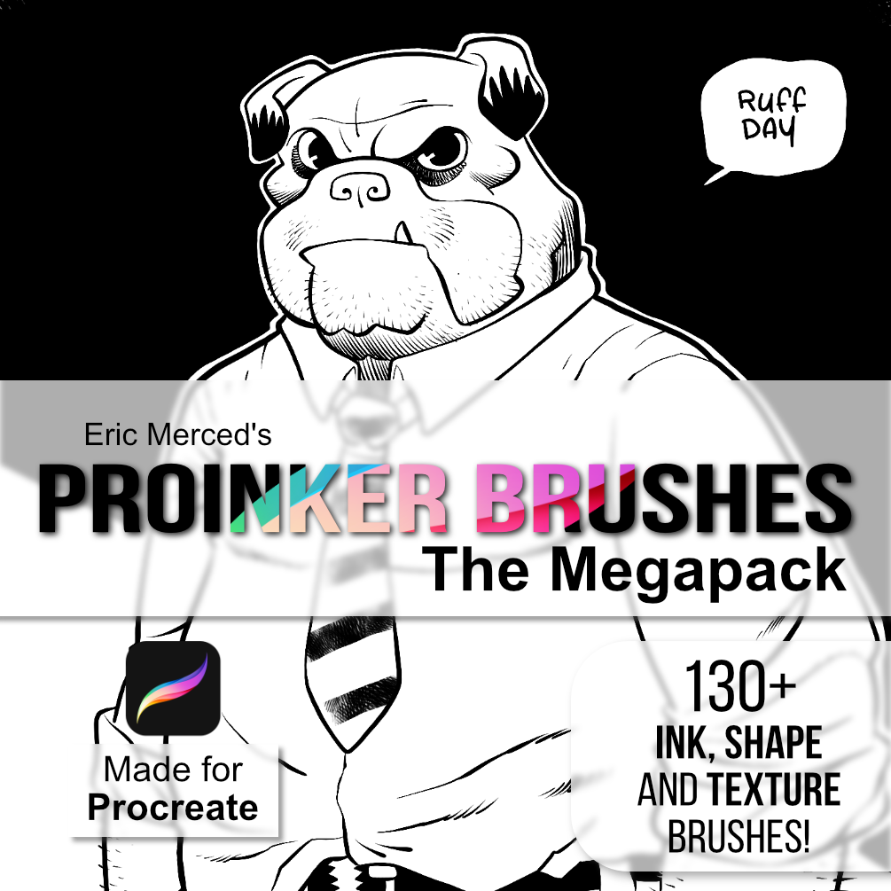 ProInker Brush Megapack for Procreate by Eric Merced