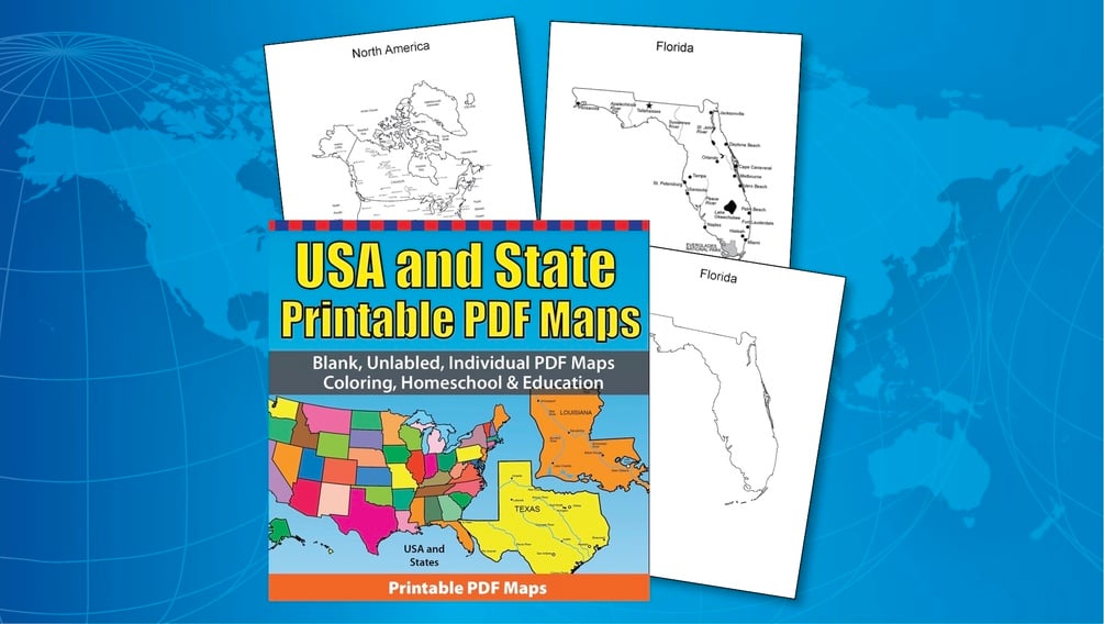 Usa And State Individual Pdf Map Set Blank Unlabeled Outline Maps Hot Sex Picture 5417