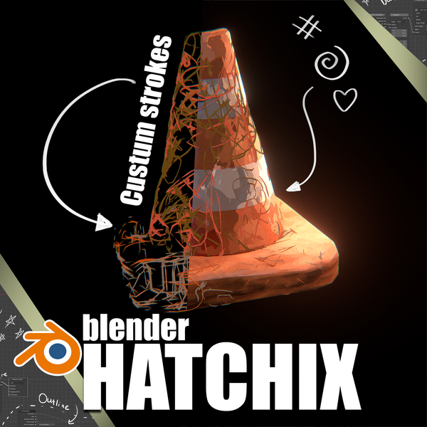 Hatchix Custom Strokes Addon  for Blender 5.1+  