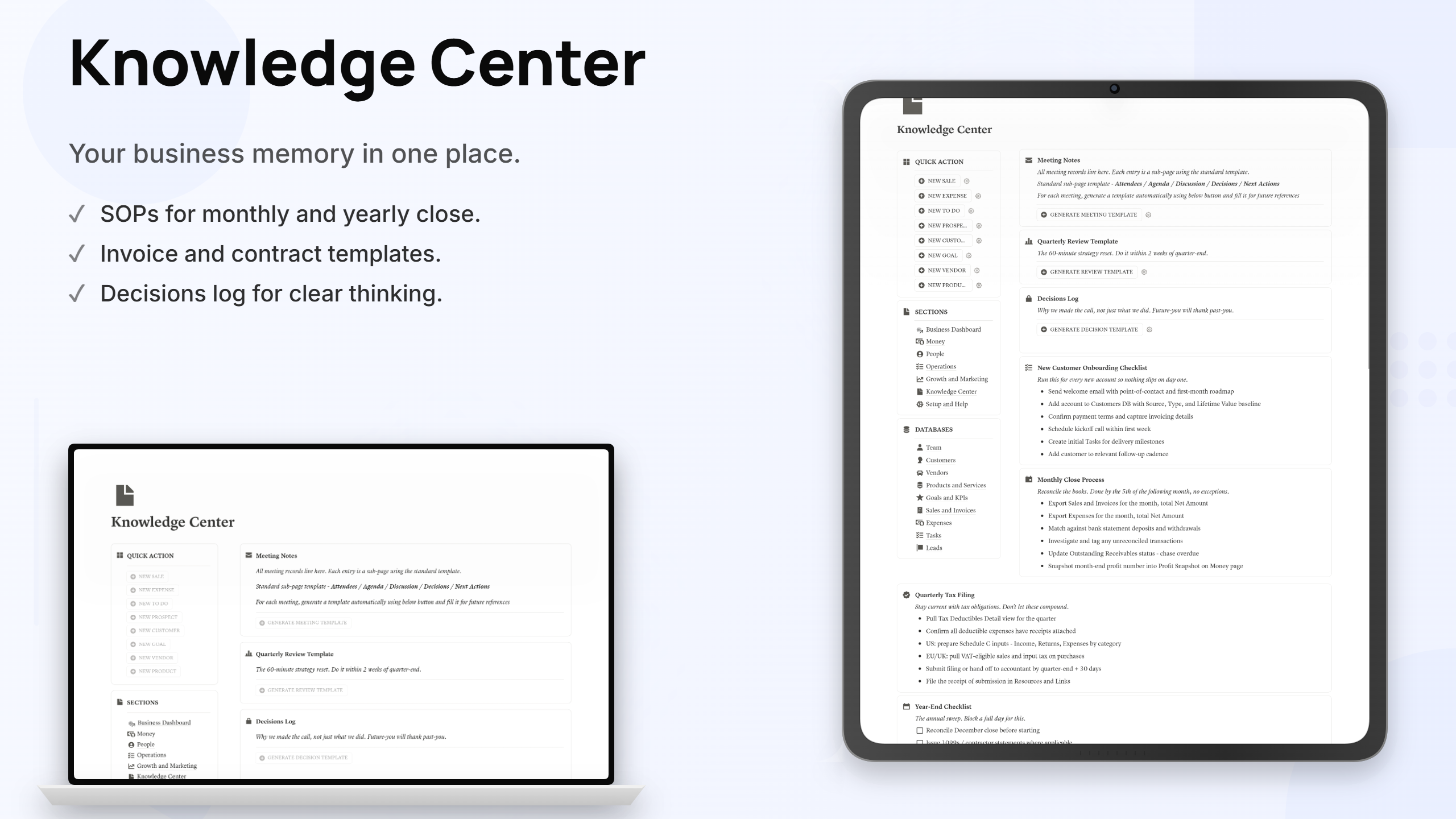 Small Business Notion Template | All-in-One CRM, Sales, Expense & Dashboard System - view 3