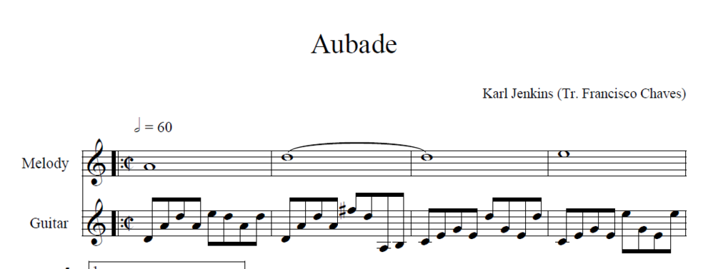 Aubade Karl Jenkins Soft Machine transcription