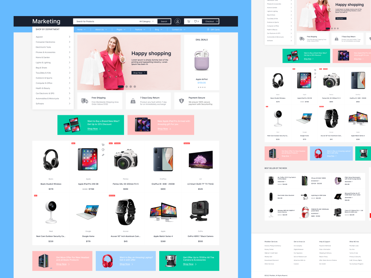 E-commerce Website Landing Page UX UI design