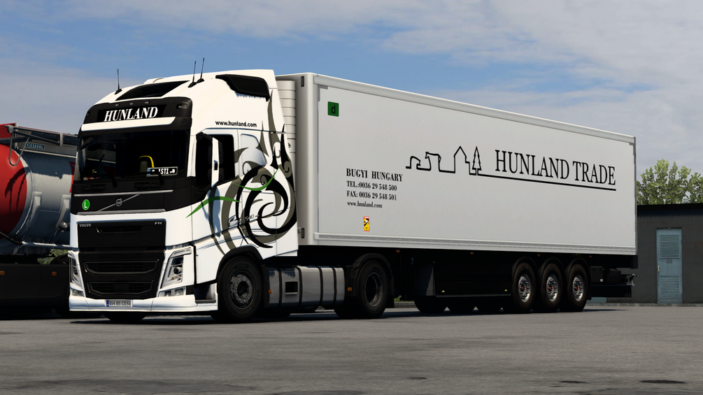 HUNLAND Trade skin for Volvo & Schwarzmüller. ETS2 by ANGYALFOLDI
