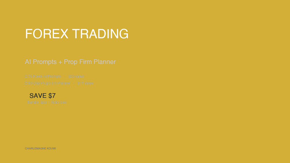 Forex AI Prompts Cover