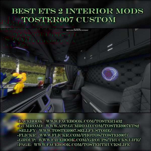 Interior Scania S/R Next Gen Dark ETS 2 #69 OTHER COLORS by Toster007