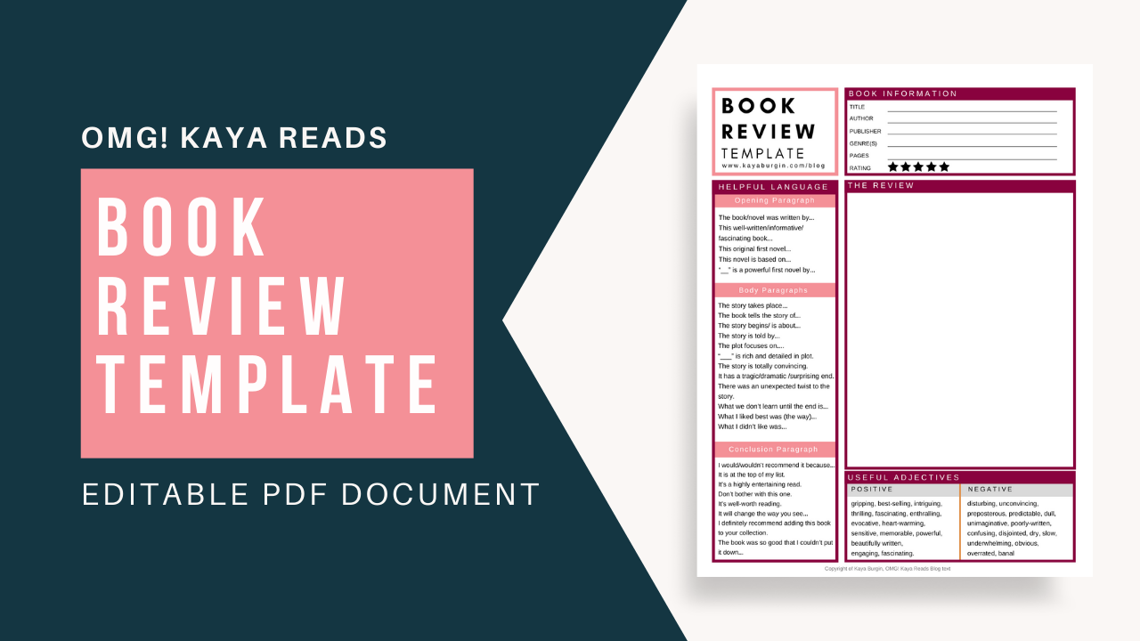 book review 2022 template FREE TO USE  Book review template, Book review  journal, Book reading journal