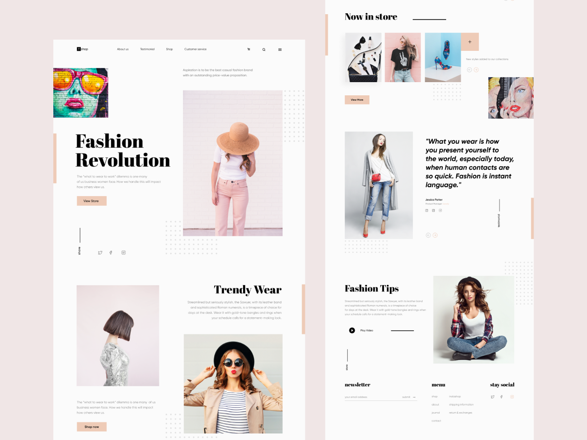 Trendy Fashion Exploration Website Landing page