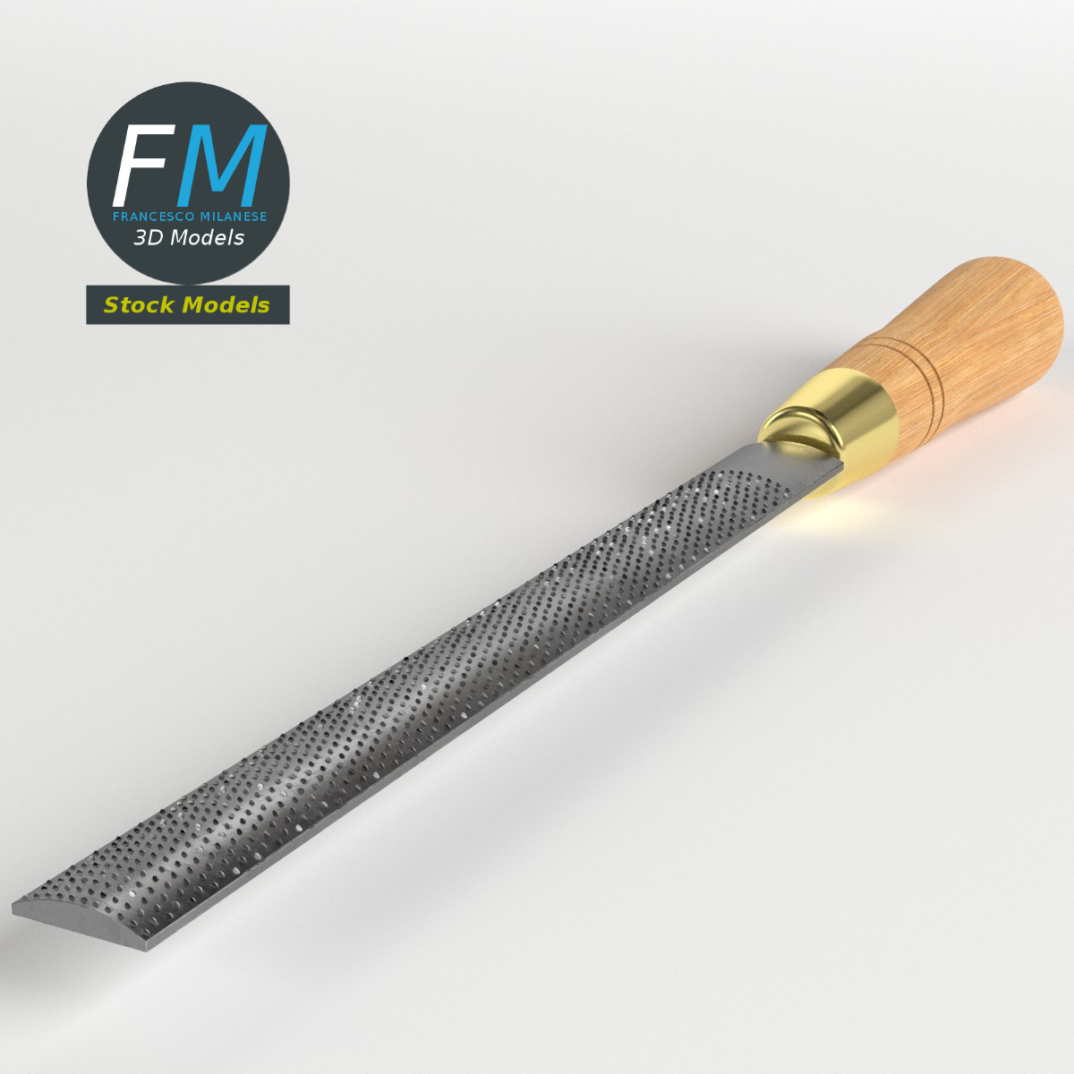3D MODEL - Half round rasp
