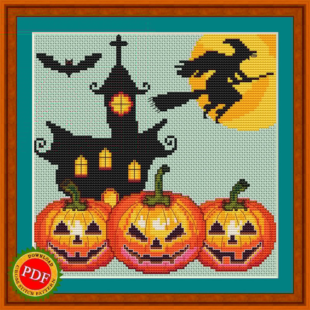 Halloween cross stitch pattern