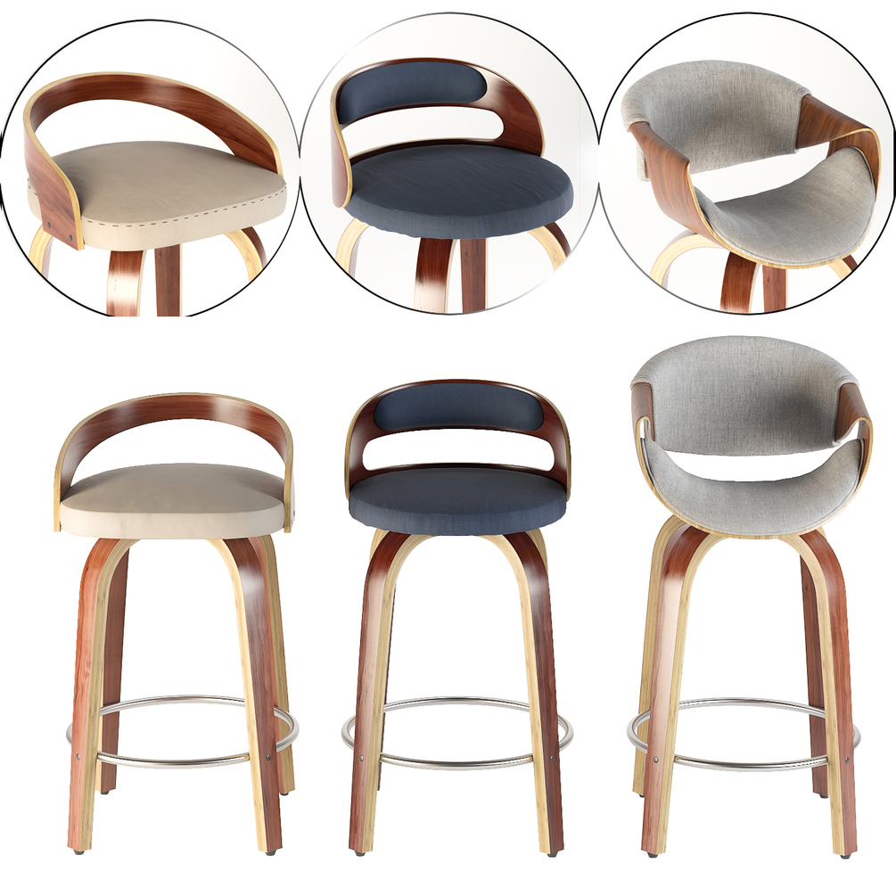 3 Bar and Counter Swivel Stool Set01