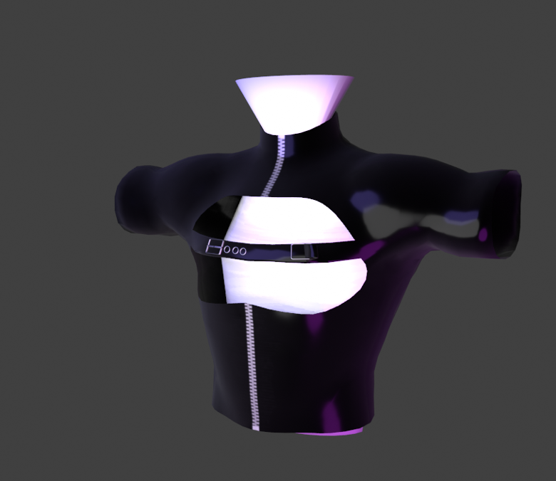 Open Male Leather Shirt