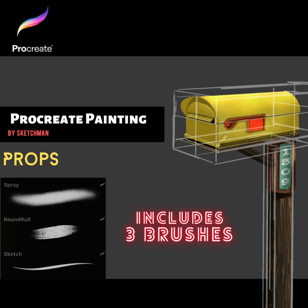 Free brushes for procreate drawing by Sketchman