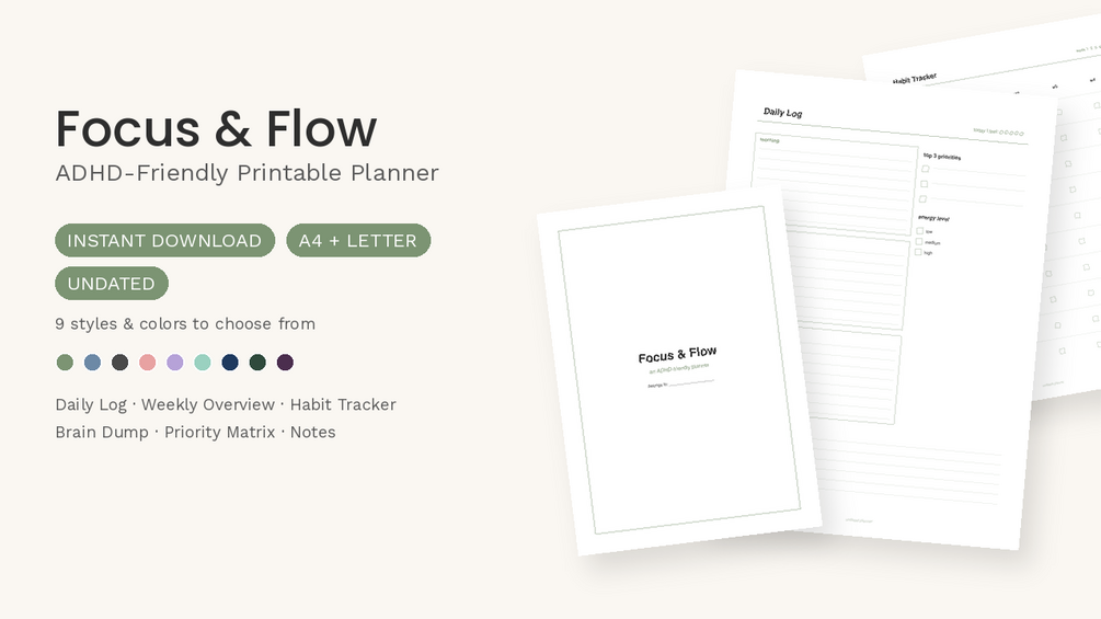 An ADHD-Friendly Daily Planner Built for How Your Brain Actually Works — cover