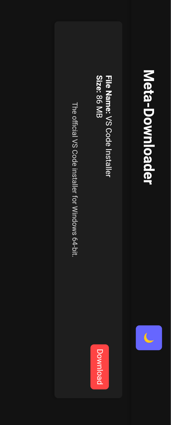 Meta downloader website template