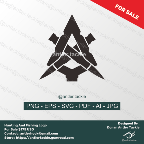 Broadhead Arrow Bullet Gun Hunting Logo Designed By Donan Antler Tackle