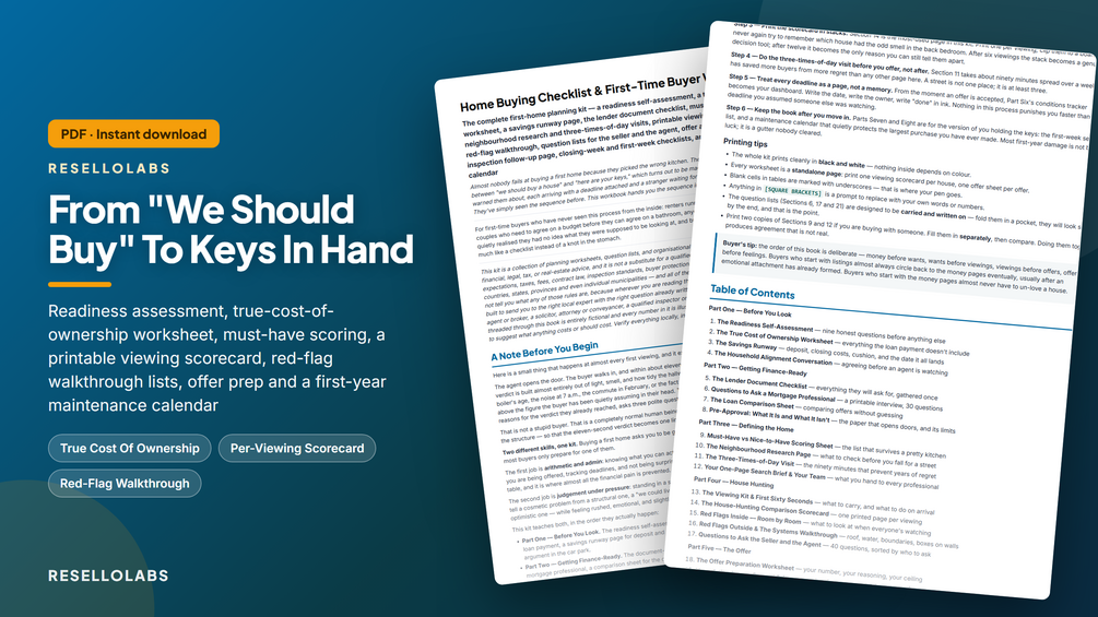 Home Buying Checklist & First-Time Buyer Workbook (PDF)