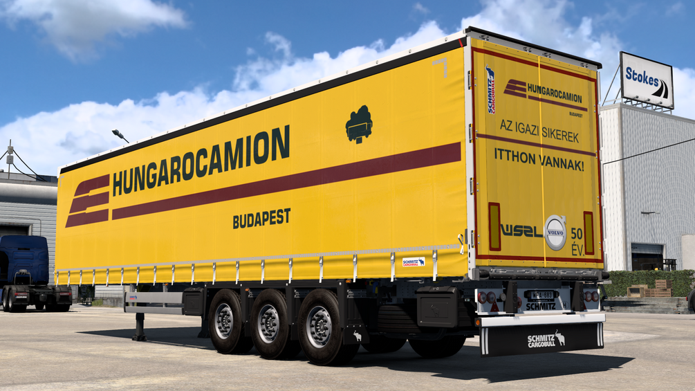 HUNGAROCAMION (Yellow) skin for Schmitz trailer dlc . ETS2 by ANGYALFOLDI