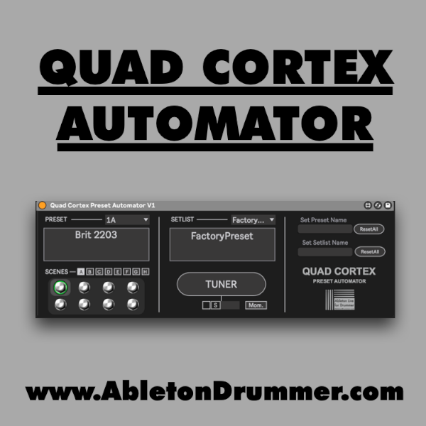 Quad Cortex Automation with Ableton Live -  Max for Live device