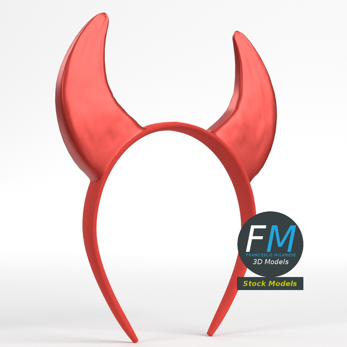 Deluxe Diamante Devil Kit Horn Headband Trident main image 1