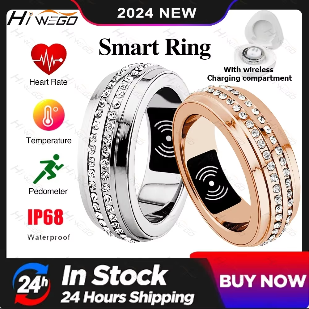 Diamond Smart Ring Heart Rate Blood Oxygen BLood Pressure Health Rings