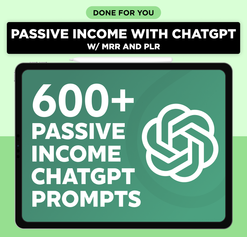 ChatGPT Prompts For Passive Income, AI Prompts, Chat Gpt Prompts ...