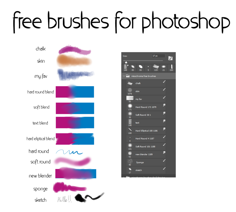 Free brushes for Photoshop by Marina