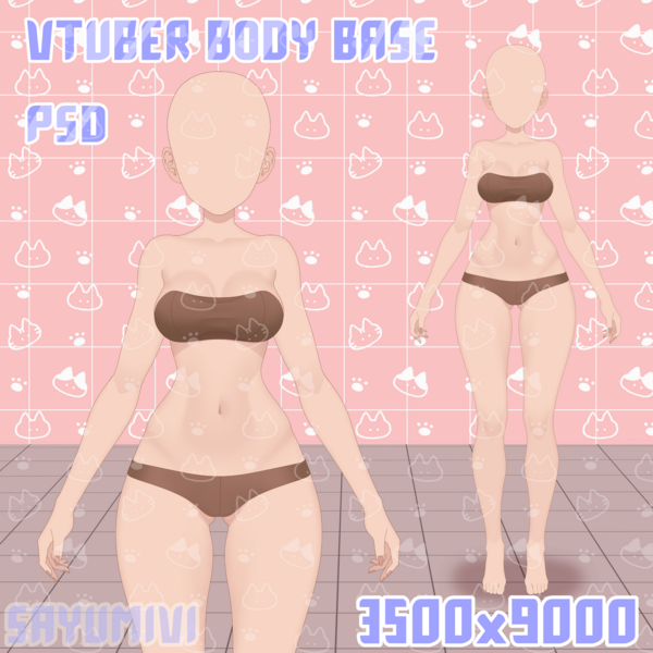Body base for Live2D | psd | VTUBER