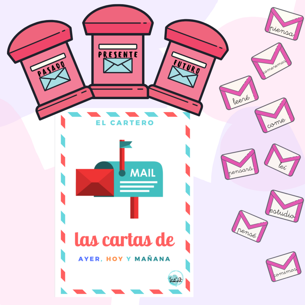 El cartero; Cartas de ayer hoy y mañana Trabajo de los tiempos verbales en pasado presente y futuro