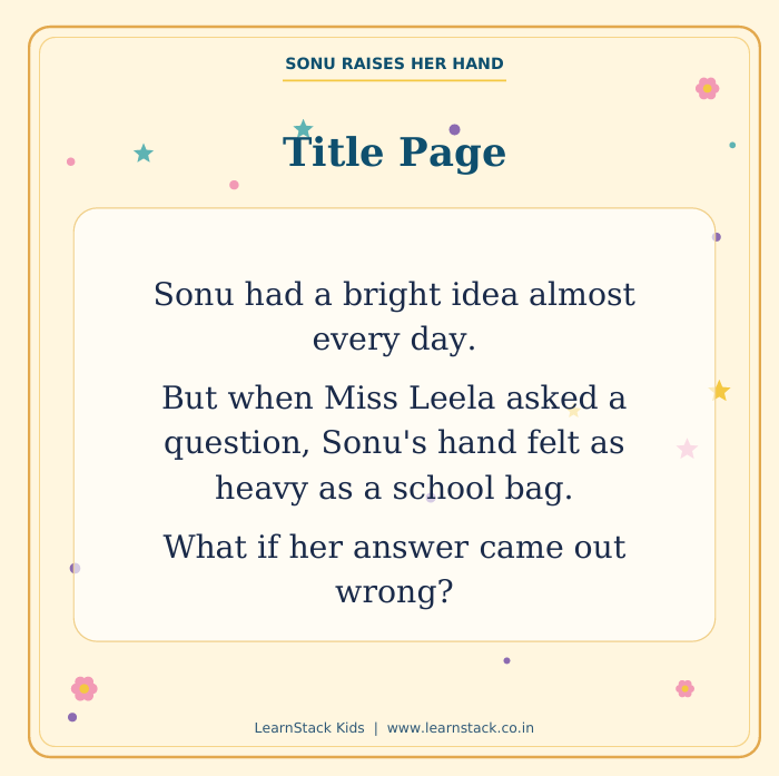 Sonu Raises Her Hand – A Picture Book About Courage and Confidence preview image 6