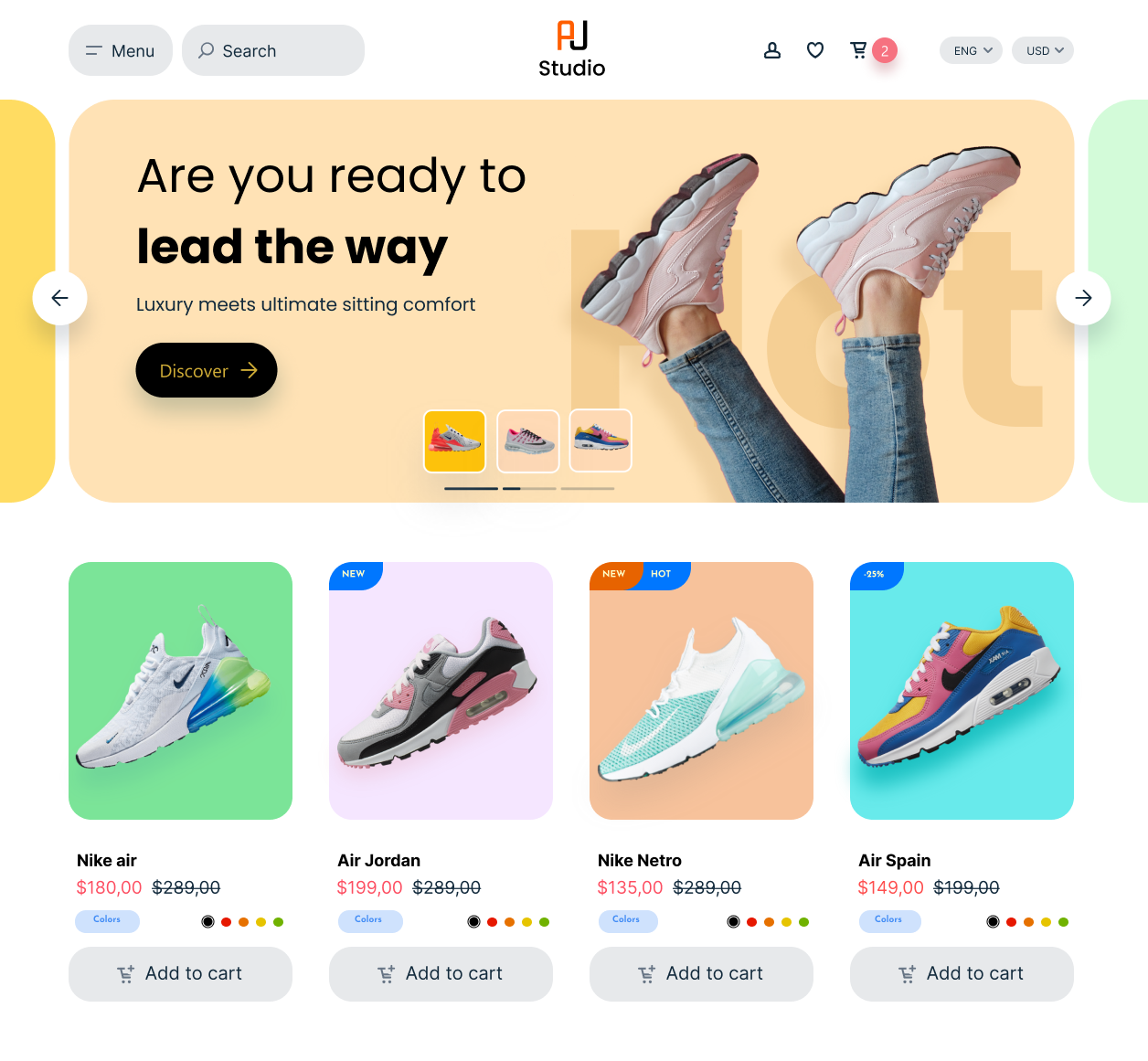 Online Shoe Store Concept