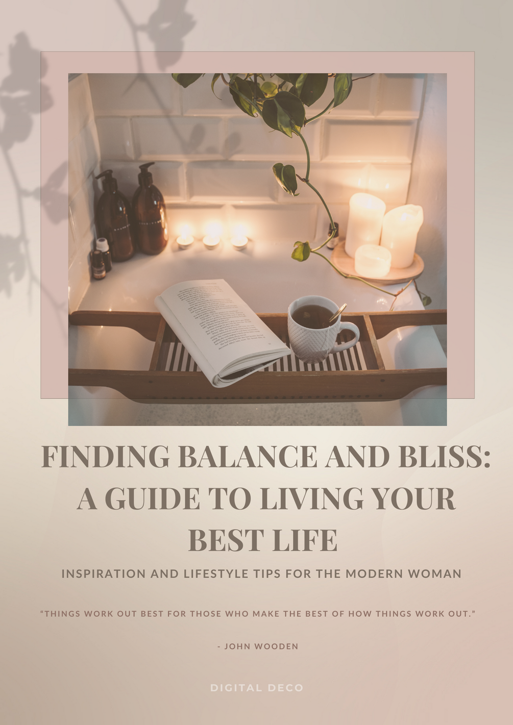 A Guide to Living Your Best Life|Finding Balance and Bliss | Editable ...