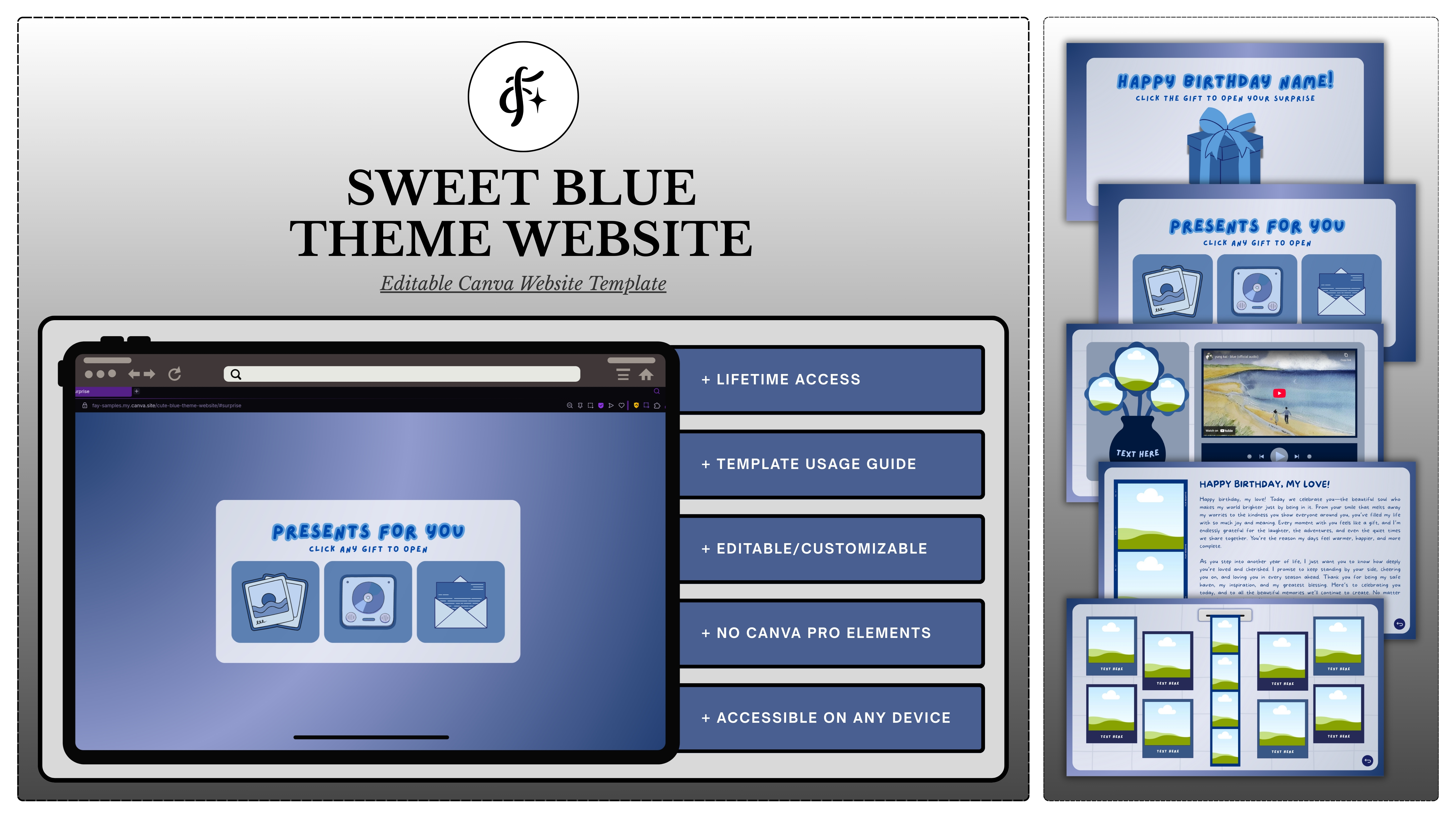 sweet blue theme