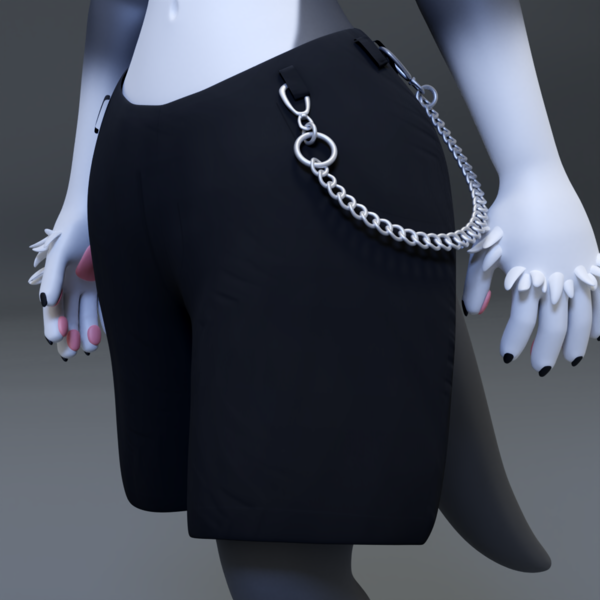 VRChat Nanachi E-Boy Chain Shorts for Avatars [Accessories]