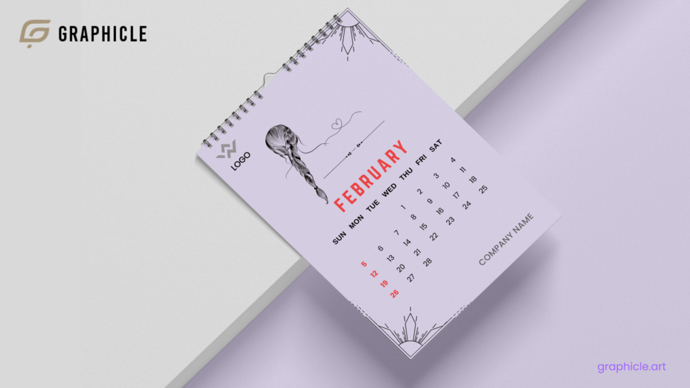 Line Art Calendar 2023 Minimalist Wall Calendar Canva Template