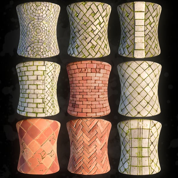 Materials Stylized Bricks & Pavement