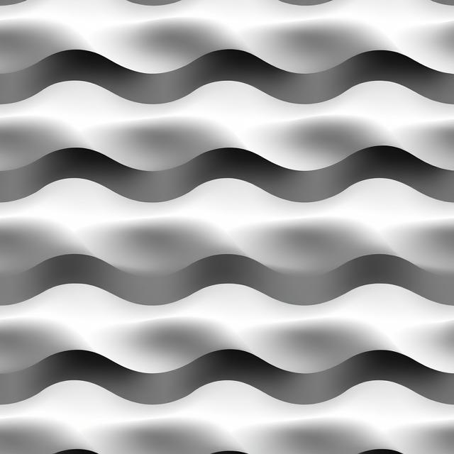 Monochrome gradient waves a seamless abstract tile of grayscale