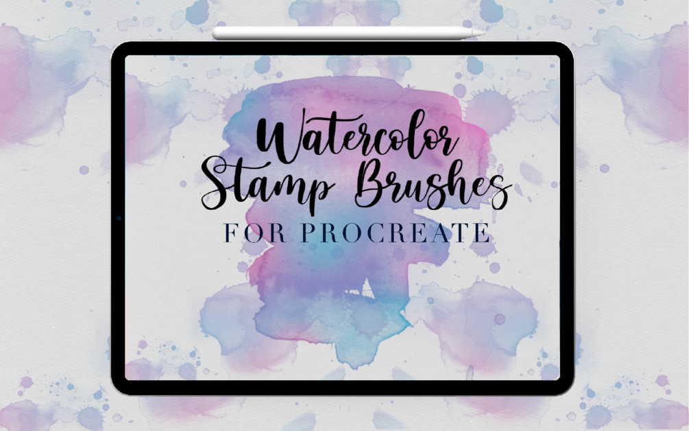 292 Watercolor Procreate Stamp Brushes by procreates